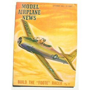 Vtg September 1950 Model Airplane News Aviation Magazine - Build The Foote Racer
